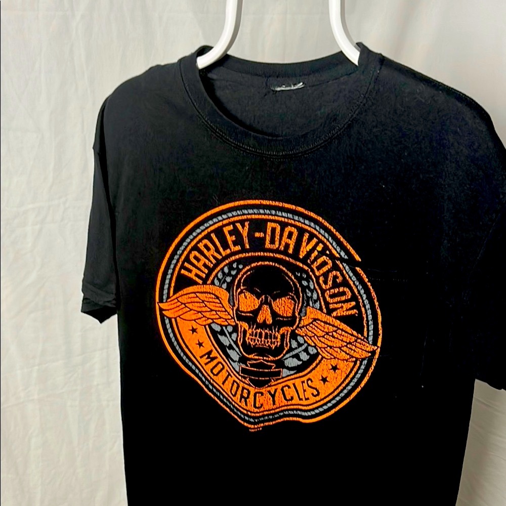 Harley-Davidson  Black Jack Florence SC Black T-Shirt with Orange Logo